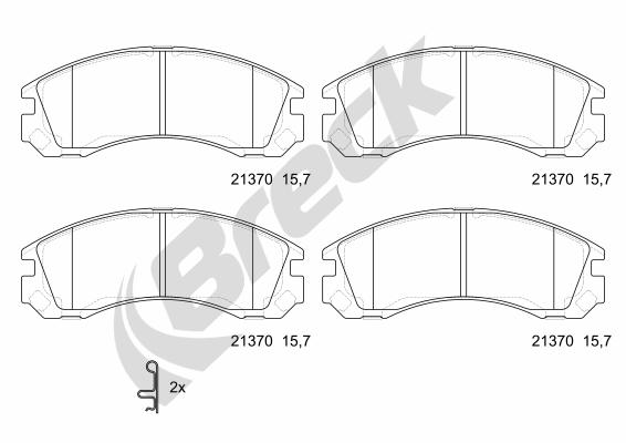 Set placute frana,frana disc 21370 00 701 00 BRECK